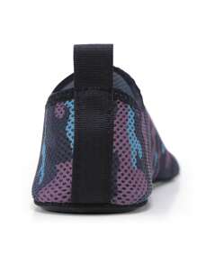 1pair Sporty Anti-slip Sneakers, Graphic Fabric Low Top Athletic Shoes