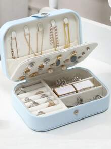 Earrings Necklace Large Elegant Capacity Simple Storage Box For Travel, Jewelry Boxes Organizers Case Jewellery Jewelry Earrings Rings Ring Jewelry Lock Portable Ear Jewelry Earrings Makeup Bag Makeup Bags Makeup Organizer Make Up Organizer Makeup Storage Makeup Pouch Make Up Pouch Make Up Bag