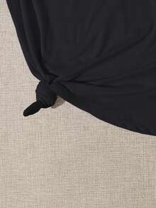 SHEIN EZwear Camiseta con estampado de piña - Negro - Ver 7