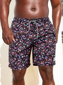 Surfspeed Men Ditsy Floral Print Drawstring Waist Shorts - Multicolor - View 3
