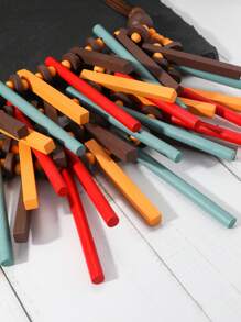 3 cái/bộ Bộ vòng cổ và bông tai bằng gỗ nhiều màu theo phong cách Bohemian Vintage cho nữ - Nhiều màu - Xem 2