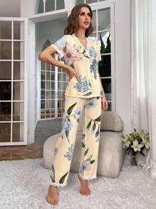 In hoa Trang trí ren Bộ PJ - Màu vàng - Xem 5