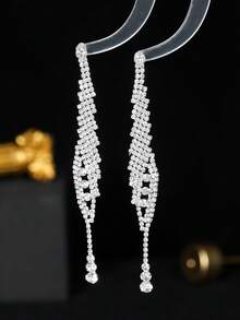 華麗性感夜店水滴水晶耳環耳釘女款1對