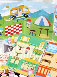 NOTE FOR 1入組卡通圖案可愛立體泡沫貼紙書適用於兒童 - 彩色 - 查看 9