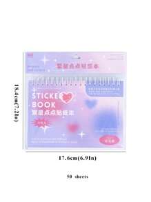 50 张/本点缀星星系列基本卡通图案剪贴簿贴纸，返校用品 - 彩色 - 查看 3