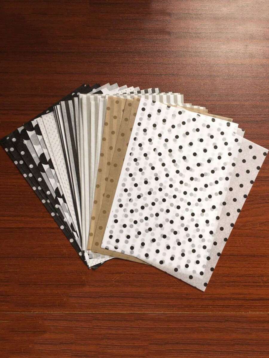 80張圓點材料紙用於DIY工藝時尚裝飾牛皮紙 - 彩色 - 查看 1