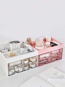 1pc PP Makeup Brush Storage Box, Modern Container For Home - White - View 3