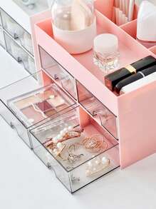 1pc PP Makeup Brush Storage Box, Modern Container For Home - White - View 4