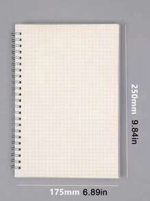 1 Màu Xoắn Ốc Xách Tay, Đơn Giản Đa Năng Tạp Chí Sổ Tay Cho Học Sinh, Văn Phòng - trắng - Xem 3