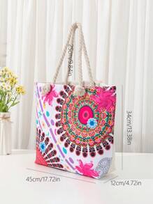 Bolso de playa casual de estilo vintage con estampado nuevo