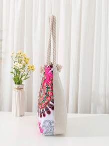 Bolso de playa casual de estilo vintage con estampado nuevo