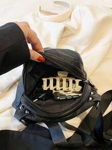 Große Schultertasche im Leopardenmuster für Frauen mit großem Fassungsvermögen, schwarze Schalentasche, lässige Schultertasche für Damen, leichte Schulter- und Umhängetasche für Schüler/Studentinnen/Schultaschen, Malist Cross Body Handtasche Rucksack für Pendler/Arbeit/Reisen Outdoor