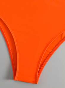 Swim Lushoire Conjunto de tankini de traje de baño con gráficos tropicales y de letras, con hombros con lazo, para playa de verano - Multicolor - Ver 5