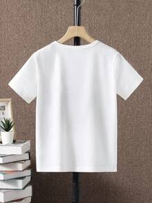 SHEIN Tween Boy Colorblock Flap Pocket Patched Chi tiết Tee - Nhiều màu - Xem 2