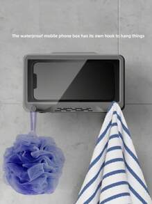 Hộp đựng điện thoại treo tường chống nước - Xám - Xem 2