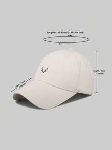 1入組男士刺繡細節休閒棒球帽適用於日常生活和戶外