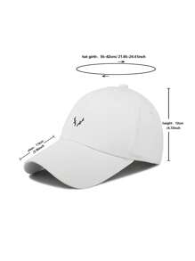 1pc Men Graphic Fashion Baseball Cap For Daily Decoration Casual - White - View 4