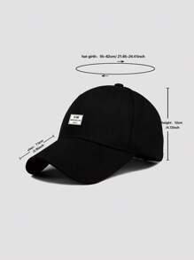 1pc Men Letter Graphic Casual Baseball Cap For Daily Life Street - Black - View 3