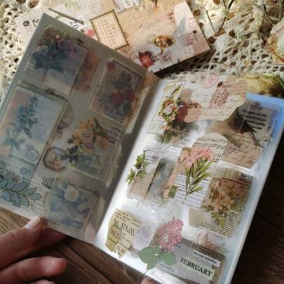 20pcs Plant Pattern Assorted Sticker, Modern Decal For Students Back To School