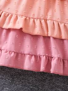 SHEIN Toddler Girls Ruffle Trim Cami Dress - Multicolor - View 5