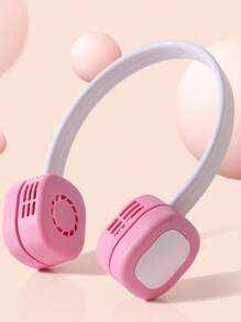 1 Quạt Cổ Di Động ABS, Quạt Không Cánh Hai Tông Màu Hiện Đại Cho Ngoài Trời - Hồng - Xem 1