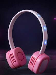 1 Quạt Cổ Di Động ABS, Quạt Không Cánh Hai Tông Màu Hiện Đại Cho Ngoài Trời - Hồng - Xem 2