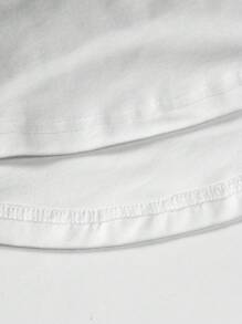 Manfinity Homme Hombres Camiseta de ombré bajo curvo