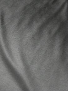 Manfinity Homme Hombres Camiseta de ombré bajo curvo