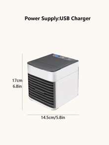 1 Quạt Mini ABS, Quạt Bàn Di Động Hàng Ngày Cho Gia Đình - trắng - Xem 3