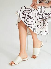 MOTF PREMIUM Dép Mule xỏ ngón - Màu be - Xem 2