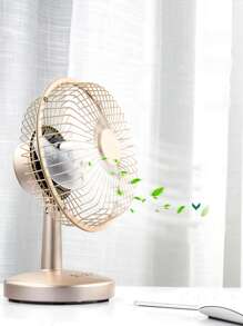 1 pieza Ventilador de escritorio ABS escritorio moderno ajustable para casa - Champán - Ver 1