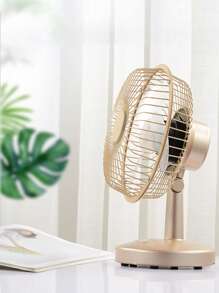 1 pieza Ventilador de escritorio ABS escritorio moderno ajustable para casa - Champán - Ver 2