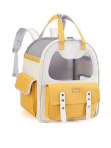 1pc Portable Pet Carrier Bag For Dog For Outdoor - Yellow - View 2