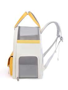 1pc Portable Pet Carrier Bag For Dog For Outdoor - Yellow - View 4