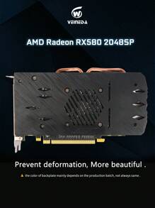 Tarjeta Gráfica Veineda Radeon Rx 580 De 8 Gb, Tarjeta De Vídeo Para Juegos, Gddr5 De 256 Bits, Gpu Amd Rx580, Pcie 3,0, Para Ordenador De Sobremesa Entusiasta - Burdeos - Ver 5