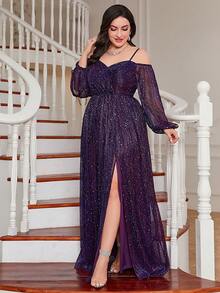 Đầm Plus Size - Màu tím - Xem 4