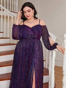 Đầm Plus Size - Màu tím - Xem 6