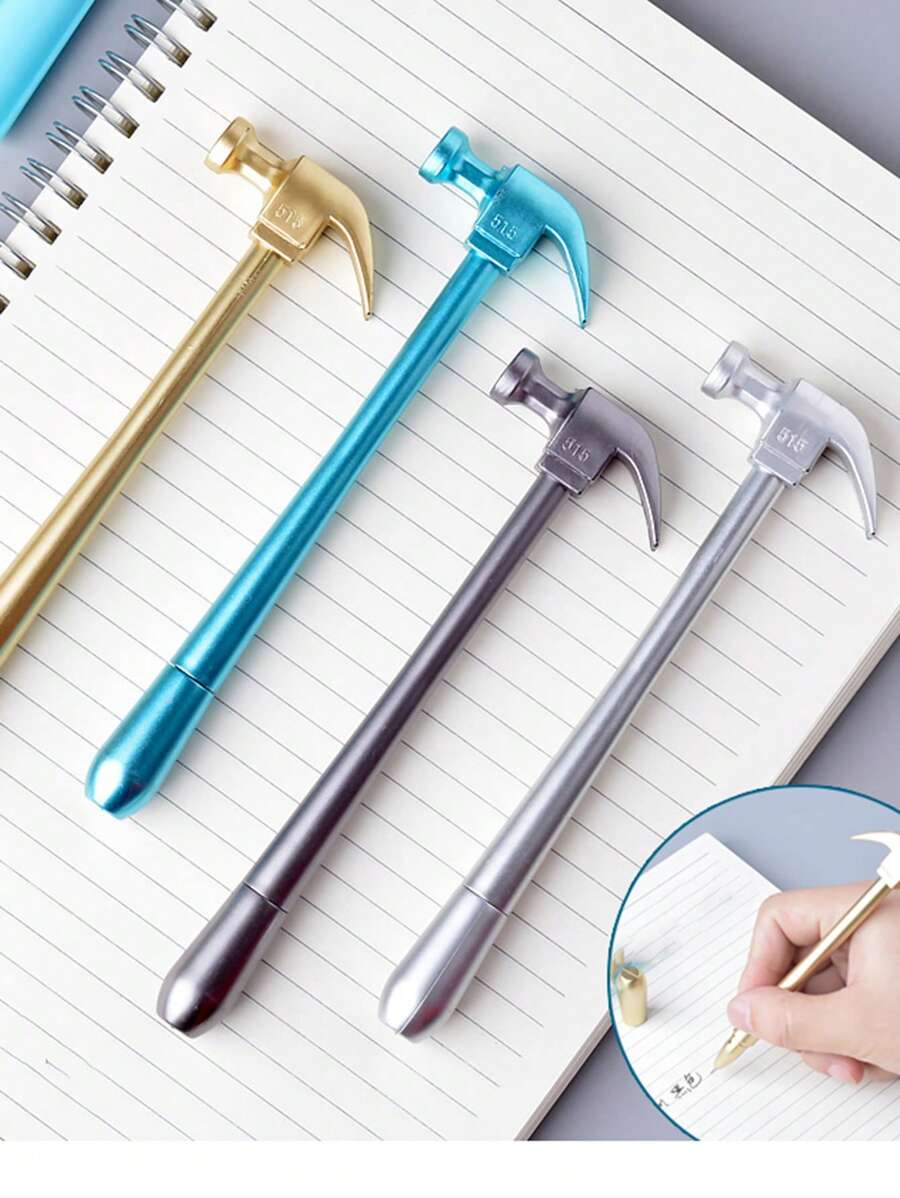 4入組錘子設計圓珠筆 - 彩色 - 查看 1