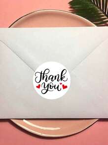 1 cuộn Giấy Dán Quà Tặng, Hình Dán Quà Tặng Đồ Họa Trái Tim & Chữ Cái Hiện Đại Cho Bữa Tiệc - Nhiều màu - Xem 3