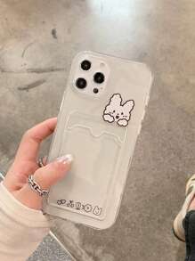 2pcs Cartoon Printed Anti-Fall Phone Case With Card Slot Compatible With IPhone 13, 11 - Multicolor - View 3