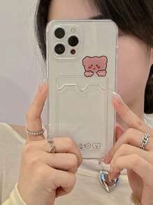 2pcs Cartoon Printed Anti-Fall Phone Case With Card Slot Compatible With IPhone 13, 11 - Multicolor - View 4