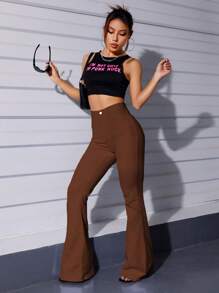 SHEIN EZwear Solid Flare Leg Jeans