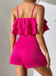 Breezaya Ruffle Trim Cami Top & Shorts