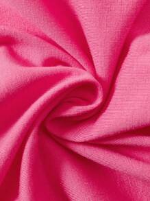 Baby Girl Rainbow & Slogan Graphic Tee - Hot Pink - View 6