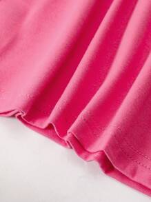 Baby Girl Rainbow & Slogan Graphic Tee - Hot Pink - View 7