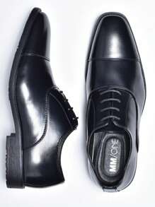 商業牛津鞋適用於男士前綁帶男士正裝鞋 - 黑色 - 查看 1