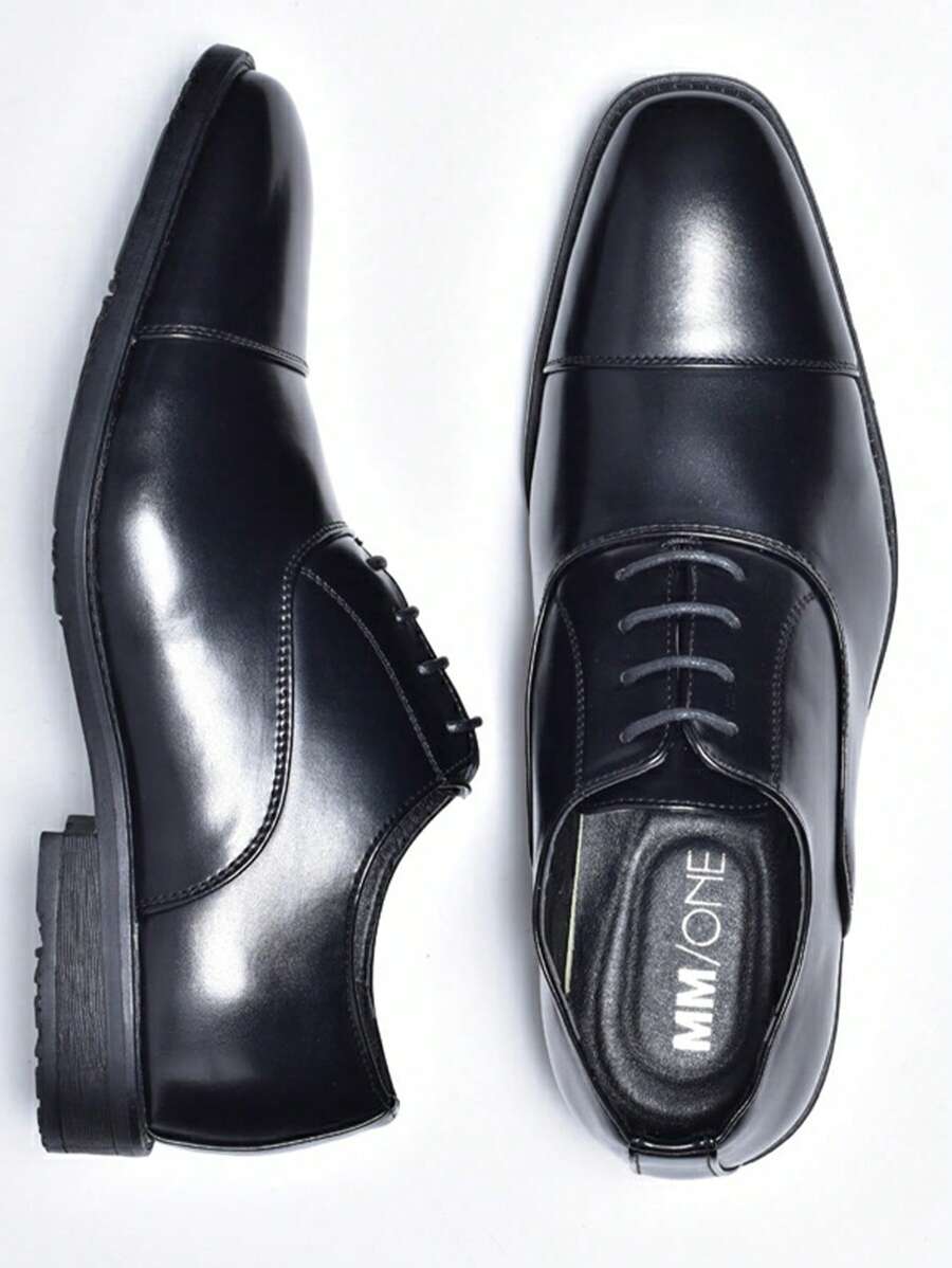商業牛津鞋適用於男士前綁帶男士正裝鞋 - 黑色 - 查看 1