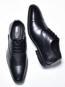 商業牛津鞋適用於男士前綁帶男士正裝鞋 - 黑色 - 查看 4