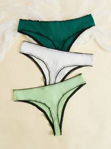 3 piezas Set bragas unido en contraste