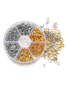 1box Open Jump Ring Lobster Clasps Jewelry Findings Kit For Bracelet Necklace Jewelry Making - Multicolor - View 2